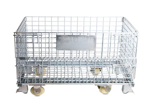 SGS Stainless Steel Mesh Container , Warehouse Wire Mesh Storage Bins