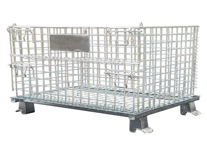 SGS Stainless Steel Mesh Container , Warehouse Wire Mesh Storage Bins