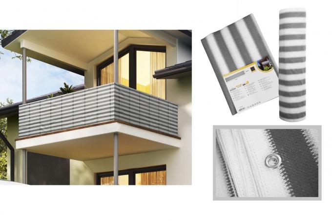 Hdpe μπαλκονιών δίκτυο 0.9x5m σκιάς UV λήξη πανιών 4